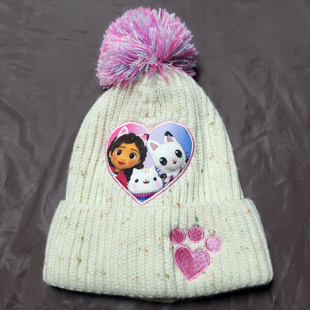 Gabby's Dollhouse cream embrodiered toque